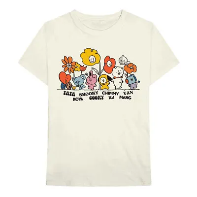 Buy Bt21 Hippie Flowers Official Tee T-Shirt Mens • 15.99£