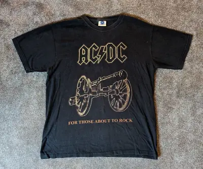 Buy ACDC Vintage Authentic Black T-Shirt Large (inc. Backprint) 1999 • 19.99£
