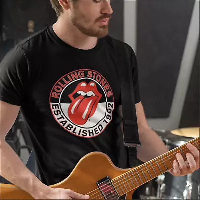 Buy Rolling Stones Band Established 1962 Music Logo T-Shirt Hammer Premium T-shirt • 20£