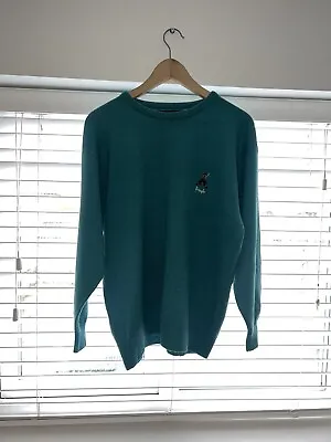 Buy Pringle Scotland Nick Faldo Jumper Green Wool Men’s Golf Embroidered Sweater S • 22.50£
