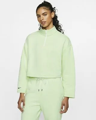Buy Nike Sportswear Tech Fleece 1/4-Zip Top White/Volt CT0882-100 Women's Size Small • 52.46£