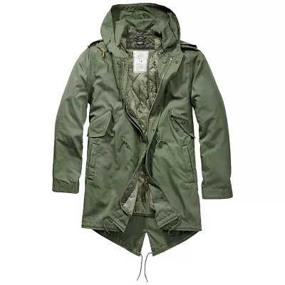 Buy Brandit M51 US Parka Urban Lining Fishtail Mens Cotton Casual Outdoor Olive • 124.95£