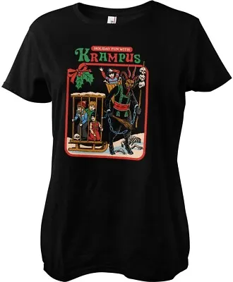 Buy Steven Rhodes Fun With Krampus Girly Tee Damen T-Shirt Black • 26.31£