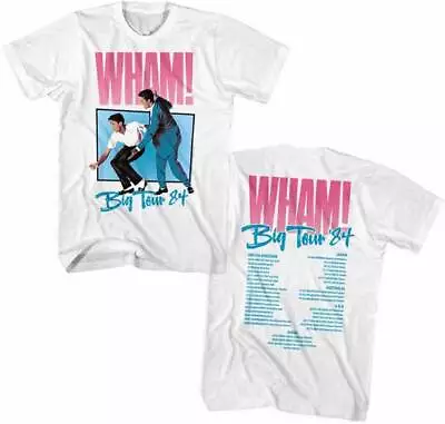 Buy Wham! Make It Big Tour 1984 World Tour Dates Men's T Shirt Pop Music Merch • 44.94£