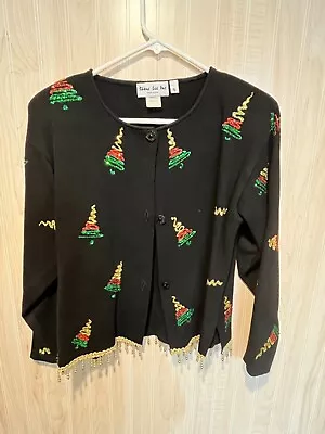 Buy Shane Lee Inc Womans Small Christmas Sweater Button Front • 6.31£