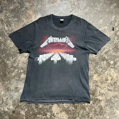 Buy Vintage 90’s Metallica Master Of Puppets Super Faded Band T-shirt Large • 100£