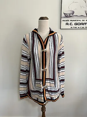 Buy Women’s Agyness Deyn X Dr Martens Striped Hooded Cardigan Toggle Jacket Size M • 31.68£