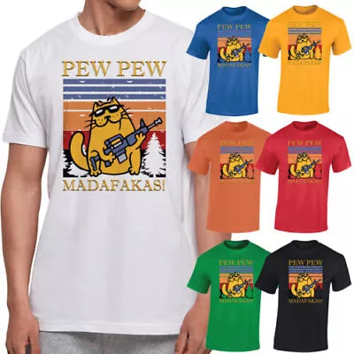 Buy Pew Pew MadaFakas Mens Womens T-Shirt Unisex Printed Funny Tops Tees T-shirt • 8.99£