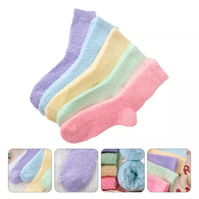 Buy  5 Pairs Dc Slippers Mens Coral Fleece Floor Socks Anti-sweat Trendy Comfortable • 12.18£