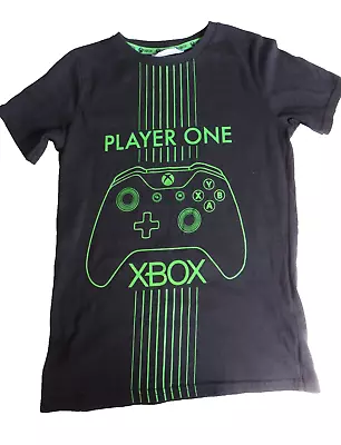 Buy Marks And Spencer XBox Cotton  T Shirt Age 9-10 Years Black Green • 3.70£
