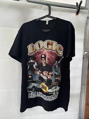 Buy Bobby Tarantino Rapper Music Logic T Shirt Size Large Peace, Love And Positivity • 21.99£