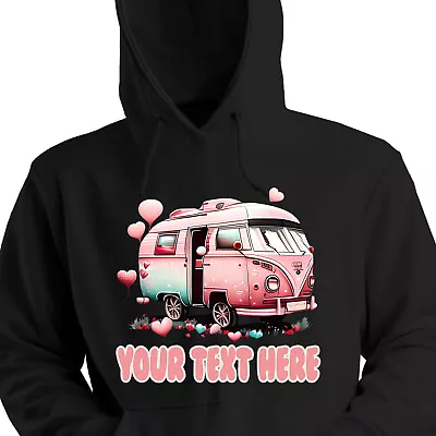 Buy Custom Pink Camper Van Mug Bear Travel Cushion T Shirt Sign Hoodie - Valentines • 19.99£