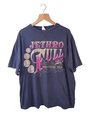 Buy JETHRO TULL 25th Anniversary Tour True Vintage 1993 T- Shirt XL Black • 69.95£