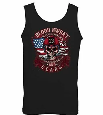 Buy Blood Sweat And Gears Mens American Biker Vest Motorbike Bike • 11.99£