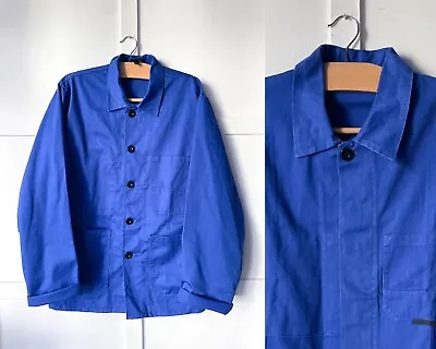 Buy VINTAGE French Worker Work CHORE Jackets - Royal/Cobalt Blue - Sizes XS S M L XL • 34.95£