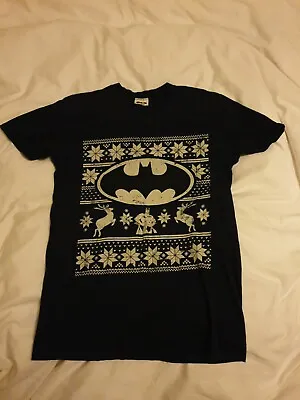 Buy Dc Comics Originals Men T-shirt Batman Size M Christmas Used Blue • 7.50£