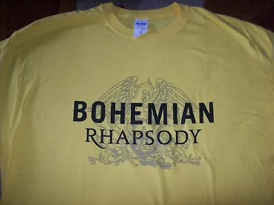 Buy QUEEN - Bohemian Rhapsody..official Rare Promo T Shirt In Yellow 2018 Film BNWOT • 38£