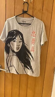 Buy Women’s Disney Grey Mulan T-Shirt | Large (14) • 6.95£