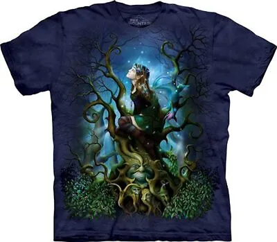 Buy Fairy Night Shade Elf Moon Purple Wings Fantasy Tree Woman Mountain T-Shirt S-3X • 32.26£