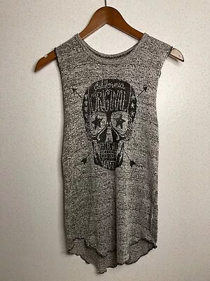 Buy Vans Tank Top With Skull Graphic, Size Small, Gray, Sleeveless,  • 9.63£