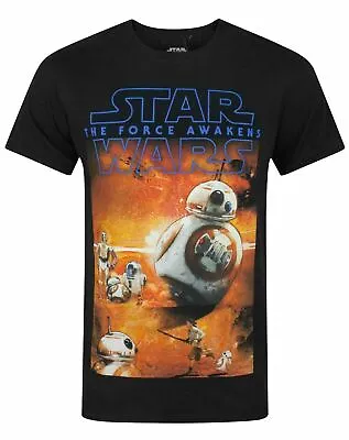 Buy Star Wars The Force Awakens BB-8 Poster Men's T-Shirt • 14.99£