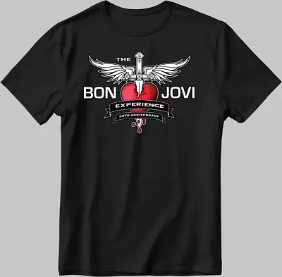 Buy Bon Jovi 2024 Tour Short Sleeve White-Black Men's / Women's T Shirt T56 • 10£