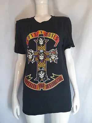 Buy Guns And Roses Black T-Shirt Men's Size S  • 14.99£