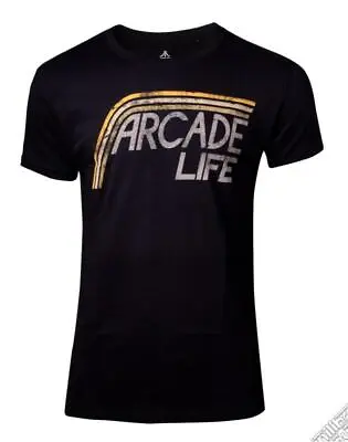 Buy Official Atari Arcade Life Mens T-Shirt, XL Black Cotton T-Shirt • 9.99£