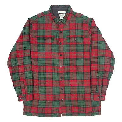 Buy Vintage LL BEAN Tall Fleece Lined Lumberjack Jacket Red 90s Plaid Mens L • 25.99£