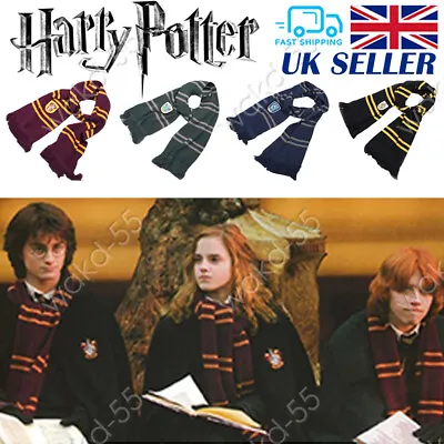 Buy UK Harry Potter Scarf Kids Adult Gryffindor-Slytherin-Hufflepuff-Raveclaw Scarf • 8.59£