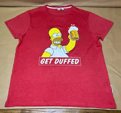 Buy The Simpsons Red T Shirt Tee Size U.K. Extra Large XL VGC • 9.94£