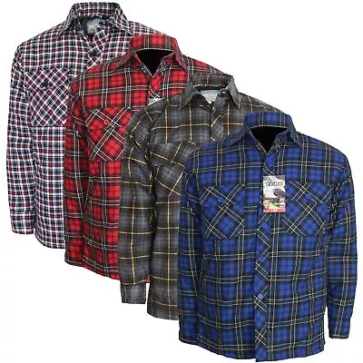 Buy New Mens Padded Quilted Lined Shirt Flannel Lumberjack Work Jacket Warm M-XXL • 16.99£