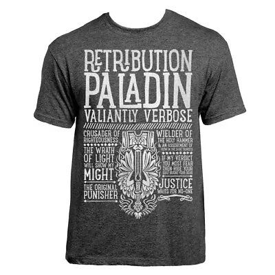 Buy World Of Warcraft / RPG Inspired RETRIBUTION PALADIN T-shirt - Unisex / Mens • 19.99£