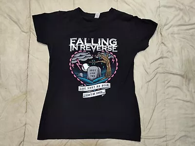 Buy Falling In Reverse She Shot Me Dead T Shirt Black Women's Tee Size Large Retro  • 10.41£