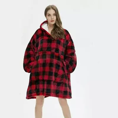 Buy Hoodie Blanket Adult Oversized Sherpa Fleece Extra Large Giant Hooded Sweatshirt • 8.97£