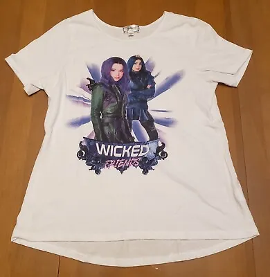 Buy Girls SZ Large Disney DESCENDANTS T-Shirt-Wicked Friends-D-Signed-Mal & Evie • 5.49£