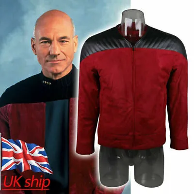 Buy For The Next Generation Captain Picard Duty Uniform TNG Red Jacket Costumes • 39£