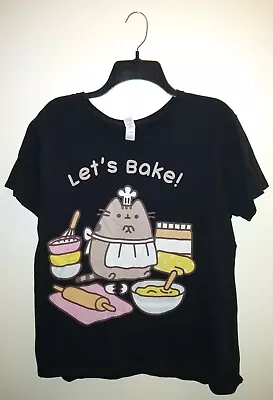 Buy Pusheen The Cat Let's Bake Baker RARE Black T-shirt Size XL • 28.34£