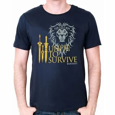 Buy World Of Warcraft Unite To Survive T Shirt Mens T Shirt X Large • 9.99£