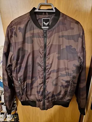 Buy Brave Soul Camo Camoflage Army Bomber  Jacket  Mens Size M • 20£