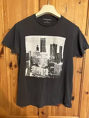 Buy Dark Grey Unisex T-Shirt Los Angeles Graphic UK Size S 100% Cotton By Primark • 4.99£