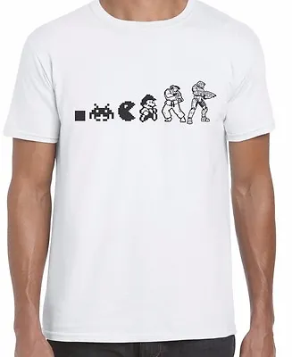 Buy Evolution Of Video Gaming T-Shirt Funny Retro Top Tee Men Women • 7.49£
