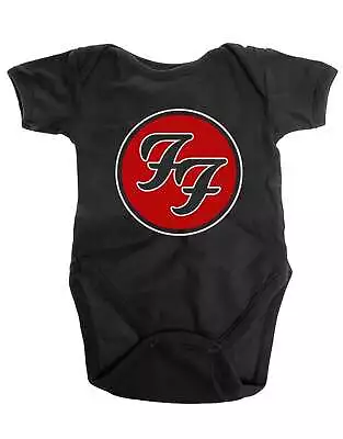 Buy Foo Fighters FF Band Logo Baby Grow • 13.99£