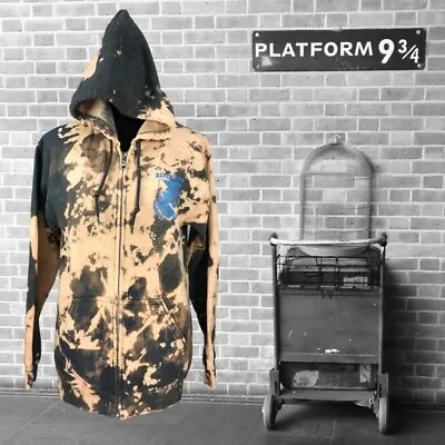 Buy Harry Potter Bleach Dyed Ravenclaw Hogwarts Quidditch Zip Up Hoodie Small • 27.25£