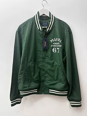 Buy Polo Ralph Lauren Authentic Jacket ХL Baseball Bomber Track Varsity Green XLarge • 120£