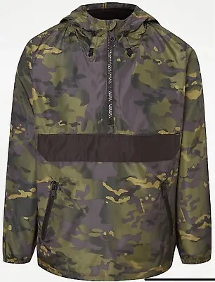 Buy Green Camouflage Lightweight Shower Resistant Fleece Lined Jacket Coat 6-14 Yrs • 14.99£