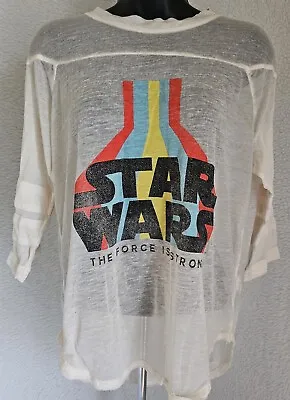 Buy Star Wars Shirt Top Blouse Size S Women Multicolor Star Wars The Force Is Strong • 13.73£