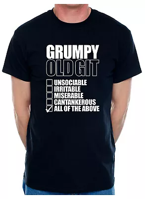Buy Grumpy Git Checklist Retirement Present Birthday Gift Funny Mens T-Shirt  • 9.95£