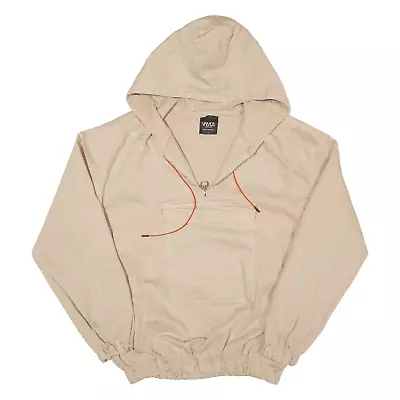 Buy VAMOS COLLECTION 1/4 Zip Mens Pullover Jacket Beige Hooded L • 19.99£