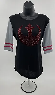 Buy Disney Parks Star Wars Rebel Alliance Ladies Women's Shirt Top Size Small Black • 16.53£